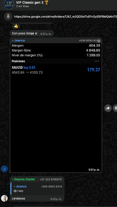 Jeanca, posición abierta en XAUUSD